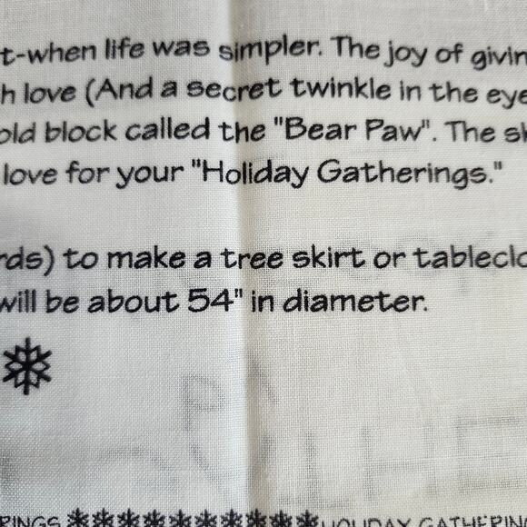 Leslie Beck Holiday Gatherings 2 Fabric Panels Cut & Sew Tree Skirt Stockings - Picture 9 of 10